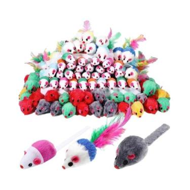 Imagem de Brinquedos Interativos Para Gatos Com Catnip, Rato De Pelúcia Com Som 