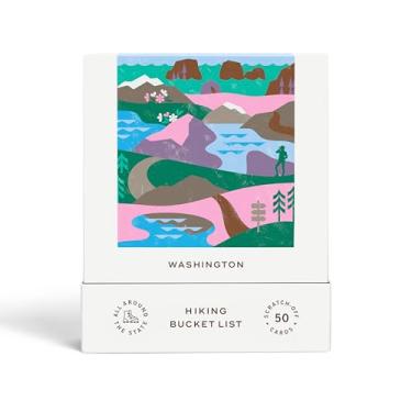 Imagem de Reach International Outfitters Washington Hiking Adventure Bucket List: 50 Scratch-Off Cards for Hiking Washington State - Perfect Travel Gift