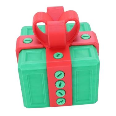 Imagem de Yosoo Caixa de Presente Irritante, Caixa de Presente de Parafuso de Brincadeira Impressa 3d Interativa para Aniversário, Natal, Festival de Primavera, Pequena de Armazenamento (Vermelho + Verde)