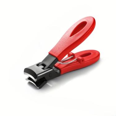 Imagem de 1 cortador de unhas antirespingos, antirespingos com ampla abertura, ferramentas de manicure e pedicure (vermelho)