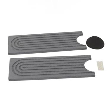 Imagem de Aramox Tapete de Torneira, Almofada Absorvente de Pia de Diatomita de Secagem Rápida Com Ferramenta de Lixamento, para Bancada de Banheiro de Cozinha e RV (Cinza Escuro)