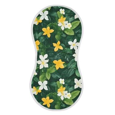 Imagem de xigua Conjunto de 4 panos de musselina de folhas verdes para arroto, panos super macios e absorventes, roupas de arroto de algodão, presente de chá para recém-nascidos, bebês meninas e meninos