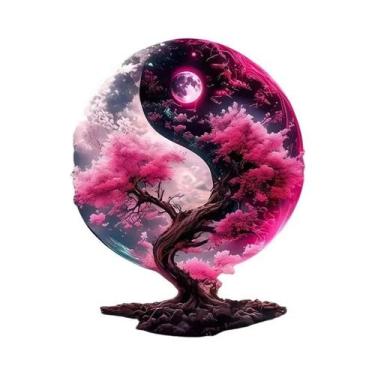 Imagem de Pintura DIY De Paisagem De Árvore Em Mosaico De Diamante, Suprimentos 