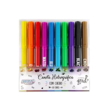 Imagem de Caneta Hidrográfica Com Cheiro 10 Cores - Brw