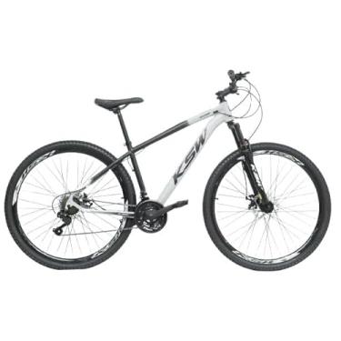 Imagem de Bicicleta Bike Aro 29 KSW XLT 200 MTB Alumínio 24V Marchas Rapid Fire - Cabeamento Superior Interno (Cinza Tráfego Preta, 15)