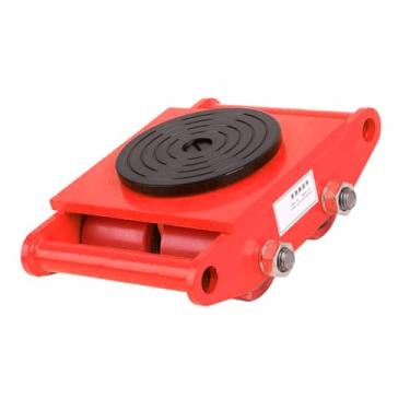 Imagem de Fafeicy Carrinho de Empurrar Resistente Com Rodas de Borracha, Base de Liga de Aço Resistente, Capacidade de 6 Toneladas para Transporte Em Armazém Doméstico (8T)