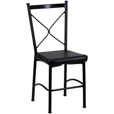Imagem de Cadeira Buffet Em Alumínio Para Cozinha, Restaurante, área Preto