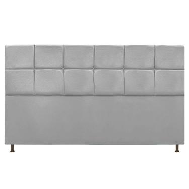 Imagem de Cabeceira Estofada Damares 195 Cm King Size com Botonê Cinza