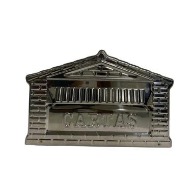 Imagem de Caixa De Correios Tijolinho Frente E Tampa Traseira Inox 20x25x12cm Cromado
