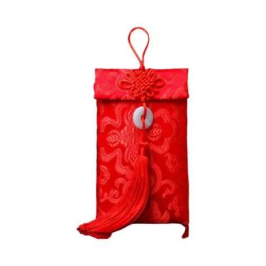 Imagem de Envelopes Tradicionais Chineses De Brocado Vermelho Para Presentes De 