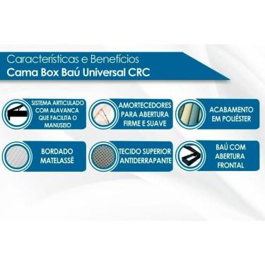 Imagem de Conjunto Box Baú Queen Colchão Espuma Anjos Molas Ensacadas Masterpocket King Best Clean + Base Crc Suede Clean(158x198)