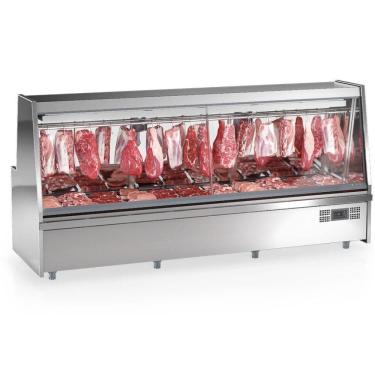 Imagem de Balcão Frigorifico Turino Com Depósito Gats300d Gelopar Expositor De Carnes Inox 220v