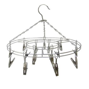 Imagem de Varal de metal com 16 prendedores em metal 32 cm - Cosy