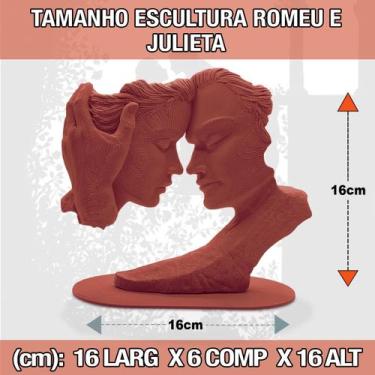 Imagem de Escultura Decorativa Casal Romeu e Julieta - Amor - Tam M - 3D Think B