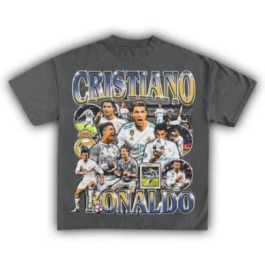 Imagem de Camiseta De Algodão Retro Cristiano Ronaldo Unissex Para Mulheres, Man