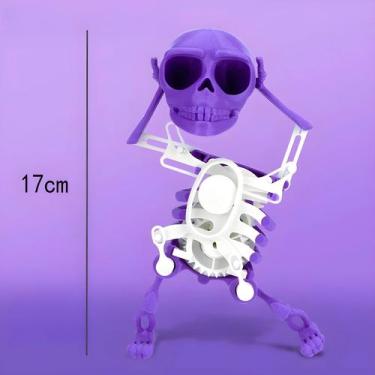 Imagem de Brinquedo De Decoração De Halloween Com Cabeça De Caveira Dançante 3D,