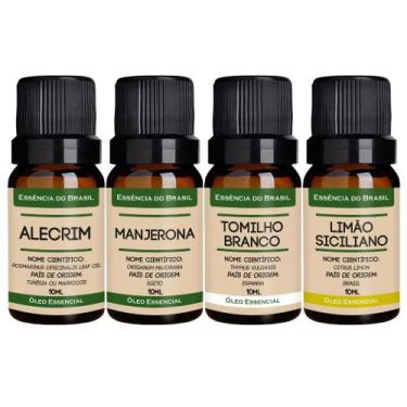 Imagem de Kit 4 Óleos Essenciais - Aromas Do Mediterrâneo - Puros 10Ml - Essênci