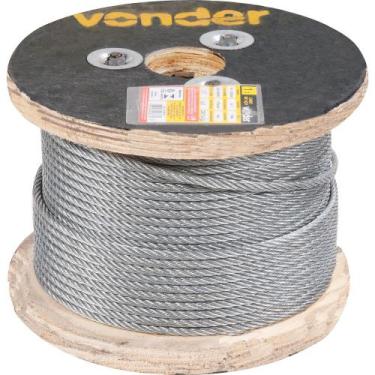 Imagem de Cabo de Aço Galvanizado AF 9,5mm 3/8" 6X7 com 100m - Vonder