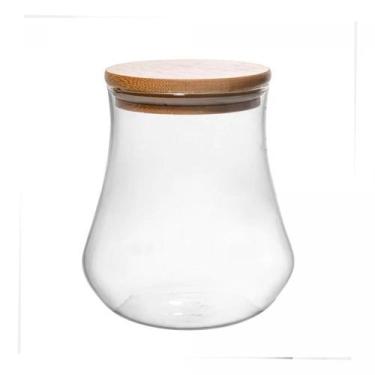 Imagem de Pote Mantimentos 700ml Vidro C/ Tampa Bambu Rojemac, UNICA