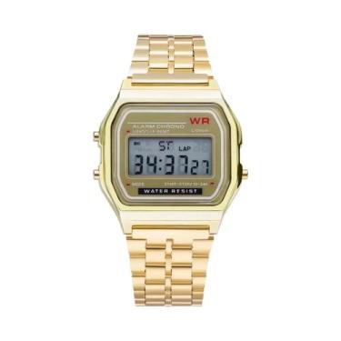 Imagem de Relógio Esportivo Militar Digital Retro À Prova D'Água Unissex Em Aço 