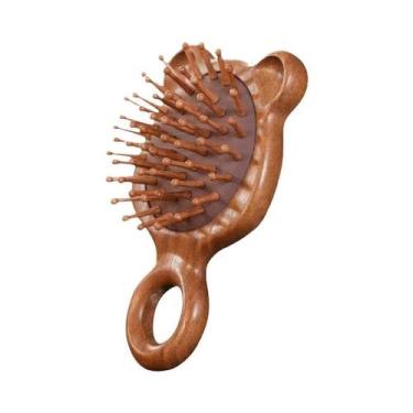 Imagem de Pente De Massagem De Madeira Com Dentes Para Couro Cabeludo, Design Ga