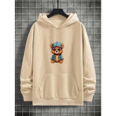 Imagem de Moletom Canguru Unissex Masculino e Feminino Flanelado Blusa de Frio P