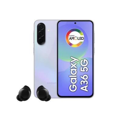 Imagem de Smartphone Samsung Galaxy A36 5G Tela 6.7" 256GB Câmera Tripla 50MP Violeta + Galaxy Buds Core Bluetooth Preto