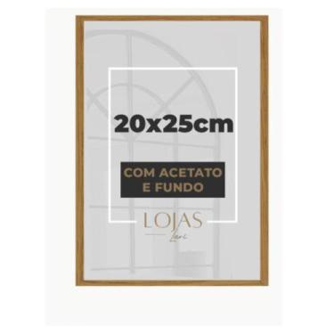 Imagem de Moldura Quadro 20x25cm Com Acetato Fotografia Poster Retrato - Marrom 