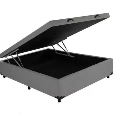 Imagem de Cama Baú Casal Reforçada 138 x 188 com Pistão à gás - Exclusive