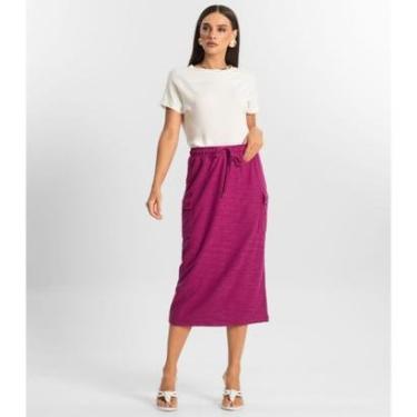Imagem de Saia Feminina Midi Endless Roxo-Feminino