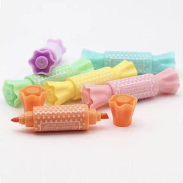 Imagem de Kit 6 Caneta Marca Texto Em Formato De Balinhas - Dafu