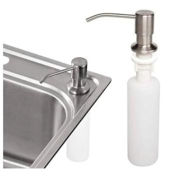 Imagem de Dosador Dispenser Embutir Inox 304 Sabão Sabonete Detergente - E-Cubas