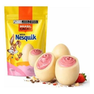Imagem de Ovinhos Páscoa Brasil Cacau Chocolate Branco Morango Nesquik