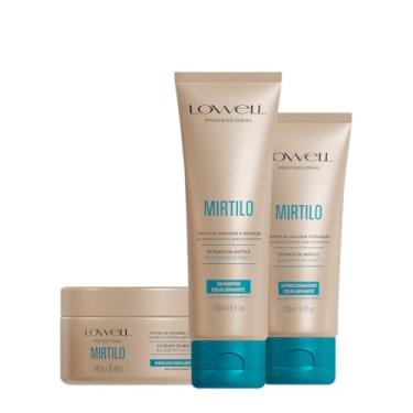 Imagem de Kit Lowell Extrato De Mirtilo Blueberry Shampoo 240ml + Condicionador 200ml + Máscara 240g