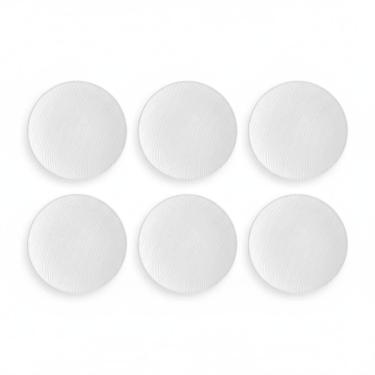 Imagem de Kit 06 Prato Sobremesa Relevo Dunas 20 cm Germer Porcelanas