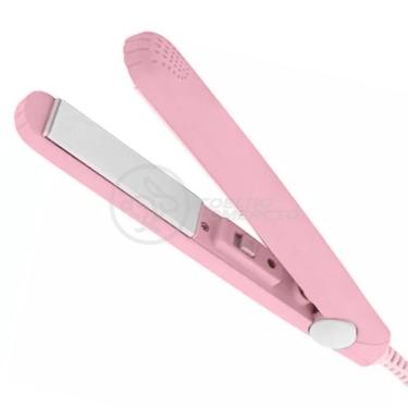 Imagem de Mini Chapinha Prancha Portátil 17cm Bivolt 110v220v Rosa