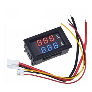 Imagem de Voltímetro Amperímetro Corrente Continua 10a Azul E Vermelho - TEKNIMA