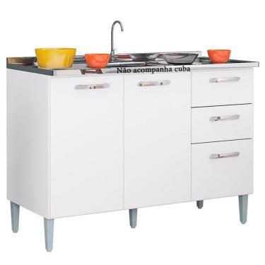 Imagem de Balcão de Pia Lavinia Branco - Poquema