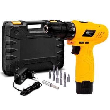 Imagem de Parafusadeira Furadeira Sem Fio Com Maleta e Acessórios Kit Pb3000k Oz