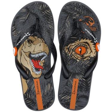 Imagem de Chinelo Infantil Menino de Dedo Jurassic Park Ipanema Kids, Cinza, Lar
