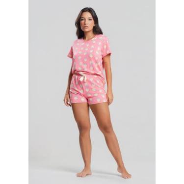 Imagem de Pijama Short e Blusa M/C Malha Rosa Pinguim Salvatore, G