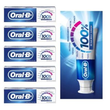 Imagem de Kit Creme Dental 100% Flúor 70g Com 5 Unidades - RV Dente