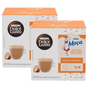 Imagem de 2x Capsula de Cappuccino Moça Doce De Leite Dolce Gusto 10 unidades - 