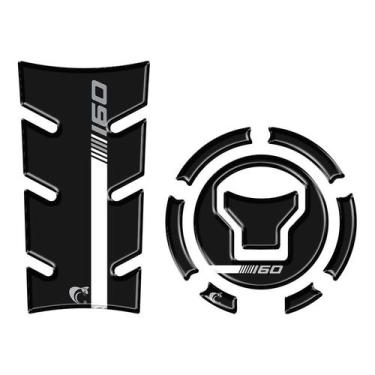 Imagem de Kit protetor tanque moto START 160 ano 2025 Preto e Branco - Rei cobra