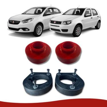 Imagem de Kit Calço PU Dianteiro e Traseiro 32mm Fiat Palio Siena - Borfix