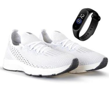 Imagem de Kit Tênis Academia Feminino Caminhada BF Shoes Elite + Relógio Esportivo-Feminino