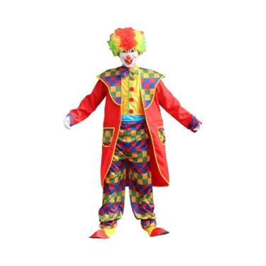 Imagem de Fantasia De Palhaço De Circo Adulto Para Apresentações De Palco, Hallo