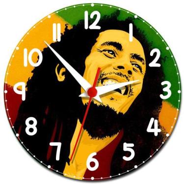 Imagem de Relógio de Parede do Bob Marley Decoração - Gringos House