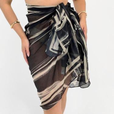 Imagem de Canga Hering Tradicional Estampada Feminina, UN, Preto