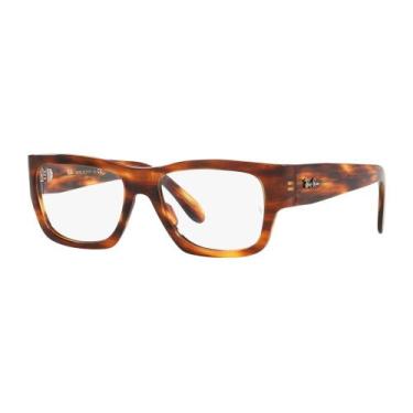 Imagem de Óculos de Grau Ray-Ban Feminino RX5487, Pequeno, Tartaruga marrom